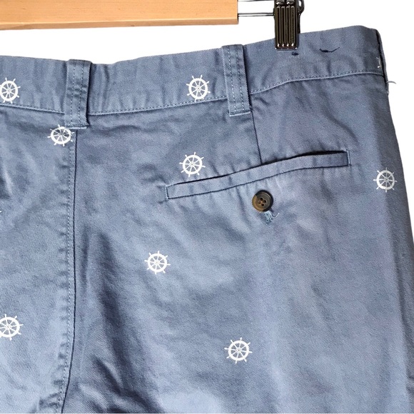 J. Crew Factory Rivington Regular Fit Shorts Cotton Ship Wheel Men's Waist 36 - Picture 8 of 9